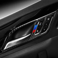 4 vnt. anglies pluošto automobilio vidinių durų rankenų rėmo dekoratyviniai lipdukai, automobilių salono modifikavimo priedai, skirti BMW X3 G01 G08 X4 A