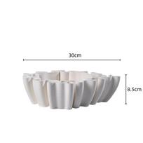 Three-dimensional Geometric Ceramic Crafts Fold Flower Pot Compote Abstract Ceramic Sculpture Home Decoration Accessories