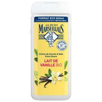 Dušo kremas Le Petit Marseillais Vanilės pienas, ypač švelnus, ekologiškas, 650 ml