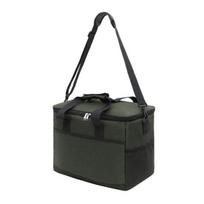 Picnic Bag Insulated Lunch Bag with High-Density Insulation Layer Large Capacity Double-Layered Compartments Detachable Shoulder Strap Waterproof žalia