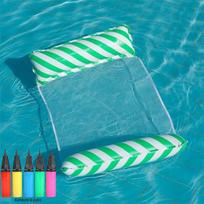 Inflatable Water Hammock Recliner Foldable Swimming Air Mattress Floating Lounger for Adults Kids Pool Beach Party Swimming Mat žalia