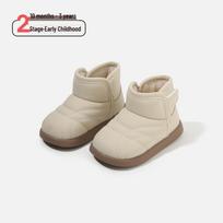 2025 Winter Baby Walker Snow Boots: Soft Sole, Warm Cotton, Non-Slip Shoes for Boys & Girls Factory Order Size 16-20 (120 pairs) smėlis