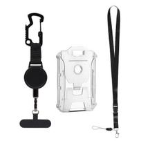 Keychain Retractable Phone Holder with Lanyard Easy to Carry Lightweight Cell Phone Tether Tag Adjustable Rotation Secure Lock Anti-Theft Cable Phone C