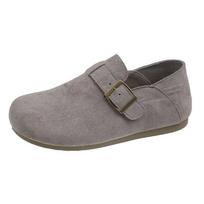 Birkenstocks viskas įskaičiuota naujas pavasario ir rudens viršutinių drabužių krepšys galvos traukimo plokšti batai vieni batai 35【inner length 22.5cm】 pilka spalva