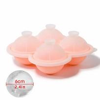 1pc Large Silicone Ice Cube Trays - Easy-Release, No Leakage, Perfect for Whiskey, Cocktails, Juice, and Parties rožinė