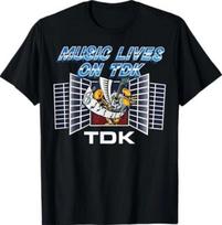 Muzika gyvuoja TDK Vintažiniai 80-ųjų TDK Marškinėliai XL