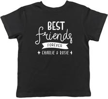 Personalised Best Friends Forever Kid T-Shirt Any Names Friendship Children Boy 100