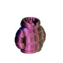 Colorful 3D Printed Down Jacket Pen Holder Ornament - Unique Home Gift black