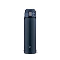 Zojirushi Mahobin Water Bottle 480ml Mug Lightweight Compact Standard Type Insulated Navy One-Touch & (Hot & Cold) SM-SF48-AD
