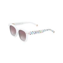 Louis Vuitton Lv X Takashi Murakami Bendradarbiavimo Kvadratiniai Saulės Akiniai Unisex Akiniai Nuo Saulės Balti Z2725 W