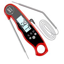 Digital Food Thermometer Instant Read Cooking Thermometer with Foldable Probe and LCD Display for Meat Candy BBQ Kitchen Use One Size