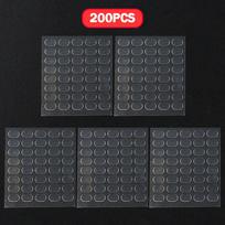 Silicone World 200PCS Double-Sided Adhesive Transparent Seamless Glue Pads Sticker for Blind Box Landscape Doll Foot Fixed Glue