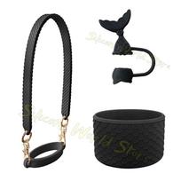 SW 3PCS Cup Accessories Set for Stanley Silicone Straw Cover Cap Cup Boot Sleeve Cups Hanging Rope Water Bottle Handle Strap juoda