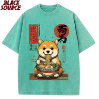 T Kawaii Shiba Inu Eating Ramen  Dog Lover Gift TShirt Print Original Design Gifts T Shirts Graphic T Shirts Mens Clothing S