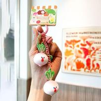 Cute Screaming Vegetable Keychain Car Accessory Cartoon Silicone Gift Wholesale Radish