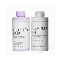 Olaplex No.4P Blonde Enhancer Toning Shampoo 250ml and No. 5 Bond Main