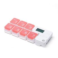 Portable Large Capacity Smart Pill Case Reminder 7 Lattice Travel Medicine Box Colorful Weekly Pill Organizer Daily Medicine ryškiai raudonos spalvos