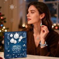 Calendar Advent for Girls 24 Days 2025 Bracelets Kit Christmas Teen Calendar Advent Charm Kit for Holiday Birthday Valentines L