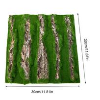 Reptile Terrarium Background Decoration Climbing Tree Bark Decoration Artificial Moss for Gecko Lizard Tortoise Habitat Decor