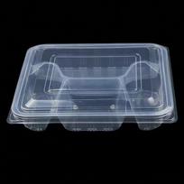 4-Compartment Disposable Plastic Meal Prep Box with Lid