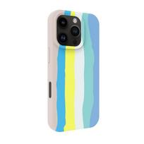 „Evelatus Apple iPhone 16 Pro“ daugiaspalvis silikoninis dėklas su „MagSafe“ danga, smėlio spalvos, kreminės spalvos
