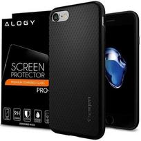 Etui Spigen Liquid Air Apple Iphone 7/8/Se 2022/2020 Black + Szkło