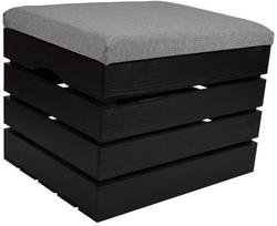 Pufa Kufer Skrzynia Drewniana Sosnowa Siedzisko 50Cm Malowana Czarna - 50 Wzorów