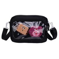 Simple Nylon Ita Bags Girls Small Square Messenger Purse Cute Pin Display Itabag Cellphone Crossbody Shoulder Bag for Women juoda
