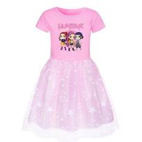 4179 Kids Girls Zoey Mira Rumi Print Outdoor Mesh Dress 110cm rožinė