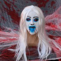 Ghost Face Latex Mask With Diy Design For Haunted House Events And Cosplay