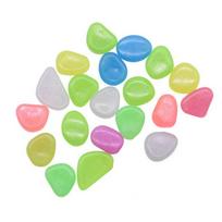 Decorative Glow in the Dark Pebbles for Garden, Walkways, Fish Tank, Outdoor Yard, and Driveway 100 Pcs, Multicolor