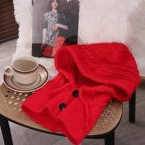 Beanies Hat Thickened Winter Balaclavas Cap Hood Neck Warmer Knitted Neckerchief Windproof Earflap Pullover Cap Ski raudona
