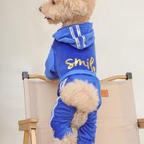 Cute Dog Jumpsuit Puppy Tracksuit Pet Clothes Chihuahua Dog Hooded  Spring XL mėlyna