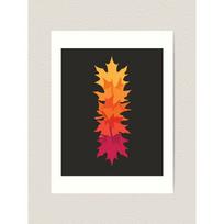 Tapestry Falling Maple Warm Dark Framed 75x100 juoda