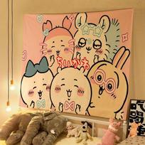 Chiikawa Goods Tapestry 75x100 juoda