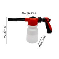 1L Car Wash Foam Tool Transparent Watering Can Foam Tool Household Use Foam Pot  Car Cleaning raudona