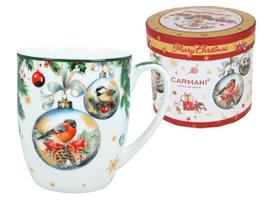 Kubek Ceramiczny Camio Bombki Świąteczne Boże Narodzenie Sztuka Carmani