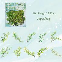 Mr. Paper, 6 styles Tsubaki Muyo series Plant sticker pack handbook decorative stickers, stationery stickers Gifts