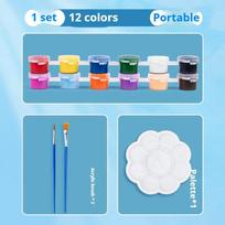 1Set DIY Graffiti Pigment Set Acrylic Paint with Brush Coloring Book Suit DIY Handmade Oil Painting Art Crafts Painting Tool