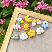 10pcs Creative Push Pin Cloud Rainbow Sun Softboard Felt Photo Wall Message Board China Mainland
