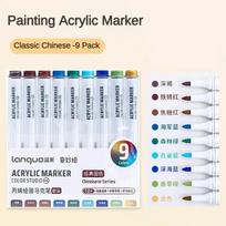 81/72/63/9 Colors Acrylic Paint Marker Pen DIY Painting Drawing for Card Ceramic Stone Mug Glass Fabric Art Supplies Stationery