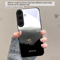 A lush forest of leaves For Samsung Galaxy S20 S21 S22 S23 Plus S24 FE S25 Ultra S26 Edge S25+ S20+ S22+ Black Glass Phone Case Galaxy S26
