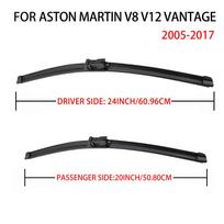 For Aston Martin Vantage 2005-2017 24''+20'' Car Wiper Blade Front Wipers Fit Push Button Arm Windscreen Auto Wiper Blades For Aston Martin&Vantage