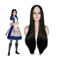 Alice Madness Returns Short Sleeves Plus Size Lolita Dress Alice Cosplay Costume Halloween Maid Dress Party Outfits for Women S