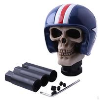 Skull Head Style Universal Car Truck Manual Stick Gear Shift Lever Knob Blue