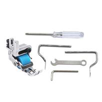 Presser Foot for Industrial Sewing Machine Edge Stitching Foot 5 in 1 Roller Presser Foot for Leather Fabric Chiffon Jeans