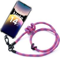 Case for Xiaomi Redmi Note 14 Pro 5G (not for 4G) - with Heavy Duty Pink Cord - EFConnection