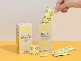 GLUGLU Solid Mouthwash Tablets – Alcohol-Free, Lemon Flavor, Bad Breath Removal, Oral Care (1 Box × 36 Tablets)