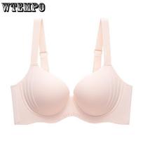 Underwear Women's Soft Steel Coil Lace-back Bra Anti-sagging Top Support Seamless Bra Push Up Bra 34/75B rožinė