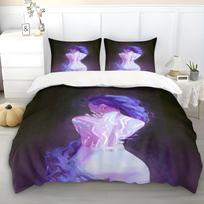 K-Pop Bedding Set Demon Hunters Themed Colorful Print Polyester Student Dormitory Bed Sheet Duvet Cover Kid Gift Home Textile 135x200cm&set